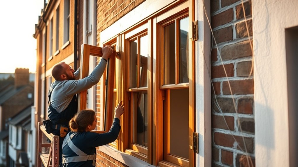 Wooden Window Installation Berkhamsted